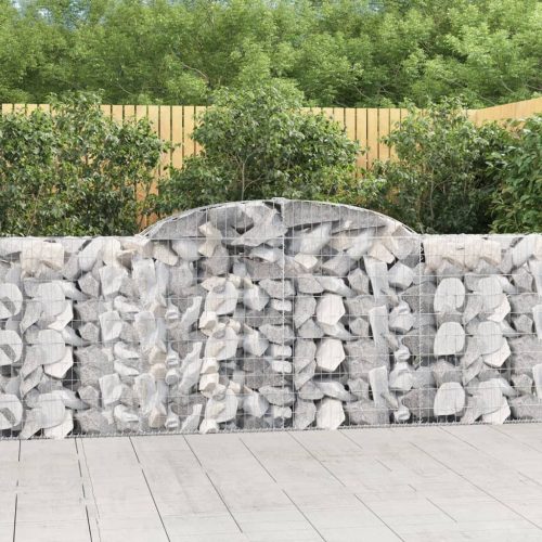 4 db íves horganyzott vas gabion kosár 300 x 30 x 100/120 cm