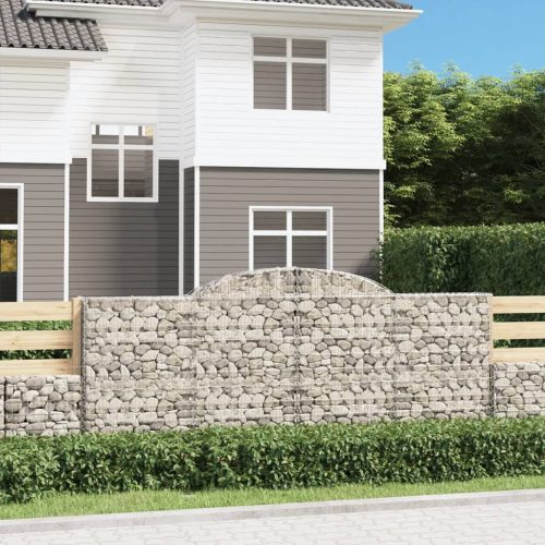 5 db íves horganyzott vas gabion kosár 300x30x120/140 cm