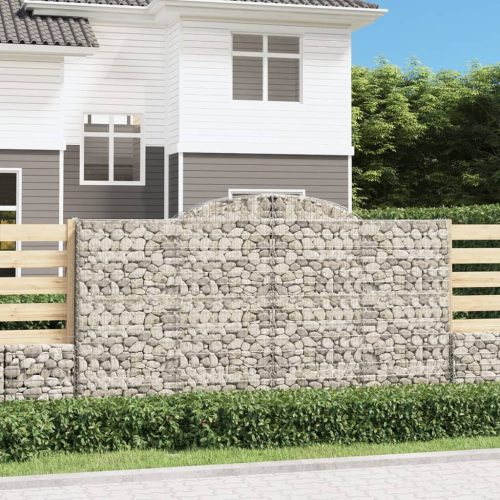 4 db íves horganyzott vas gabion kosár 300x30x160/180 cm