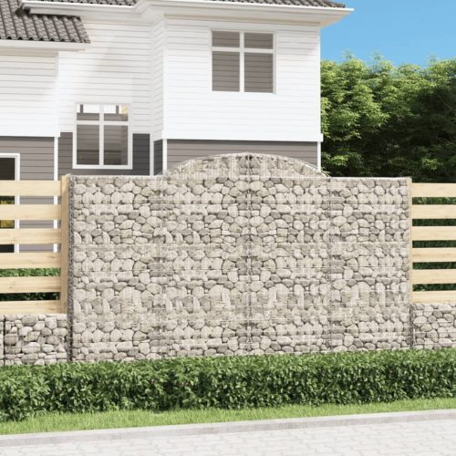 2 db íves horganyzott vas gabion kosár 300x30x180/200 cm