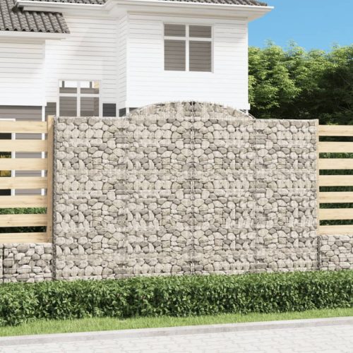 2 db íves horganyzott vas gabion kosár 300 x 30 x 200/220 cm