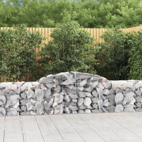 5 db íves horganyzott vas gabion kosár 300x50x60/80 cm