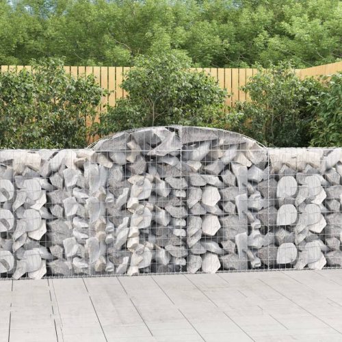 17 db íves horganyzott vas gabion kosár 300 x 50 x 100/120 cm