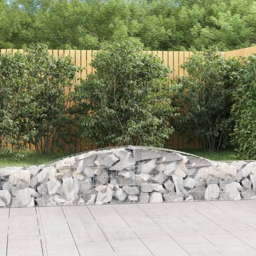 2 db íves horganyzott vas gabion kosár 400x30x40/60 cm