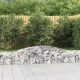 7 db íves horganyzott vas gabion kosár 400x30x40/60 cm