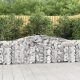 25 db íves horganyzott vas gabion kosár 400x30x80/100 cm