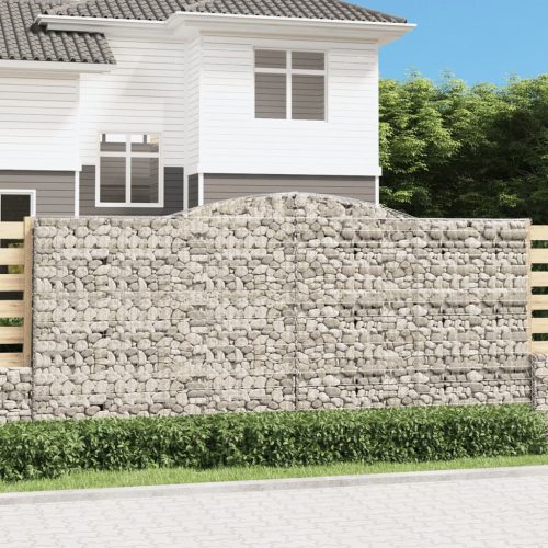 2 db íves horganyzott vas gabion kosár 400x30x180/200 cm