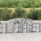 3 db íves horganyzott vas gabion kosár 400x50x80/100 cm