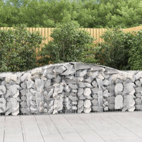 4 db íves horganyzott vas gabion kosár 400x50x80/100 cm