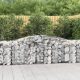 4 db íves horganyzott vas gabion kosár 400x50x80/100 cm