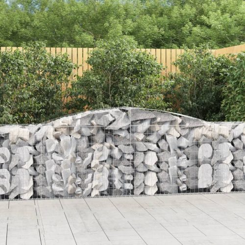 9 db íves horganyzott vas gabion kosár 400x50x80/100 cm