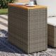 Szürke polyrattan falapos kerti kisasztal 58 x 27,5 x 55 cm