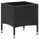 Fekete polyrattan kerti asztal 40 x 40 x 45 cm