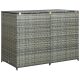 Antracit polyrattan dupla tároló gurulós kukához 148x77x111 cm