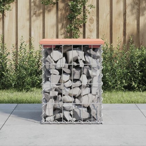 Tömör duglászfenyő gabion kerti pad 33x31x42 cm