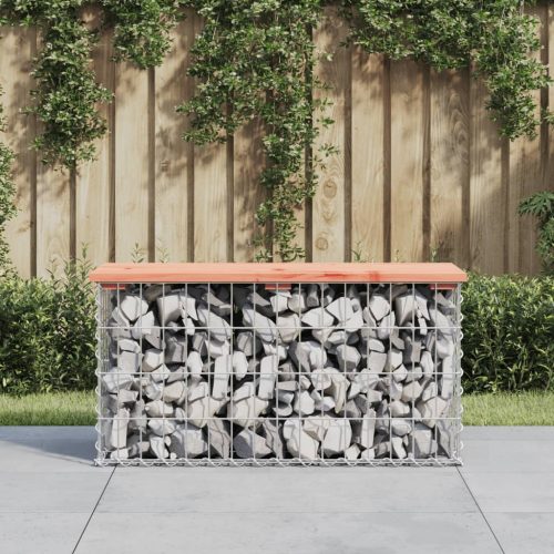 Tömör duglászfenyő gabion kerti pad 83x31,5x42 cm