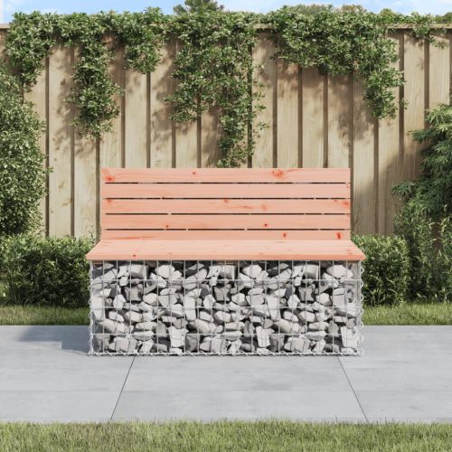 Tömör duglászfenyő gabion kerti pad 103x70x65 cm