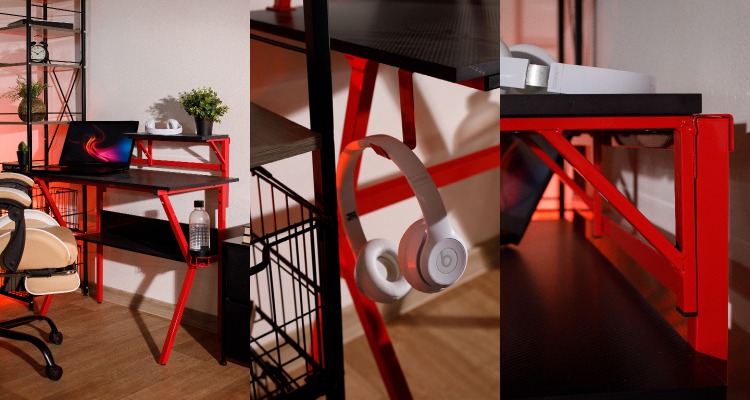Ergonómikus gamer és irodai asztal kényelmes székkel